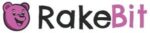 RakeBit logo with purple bear and text